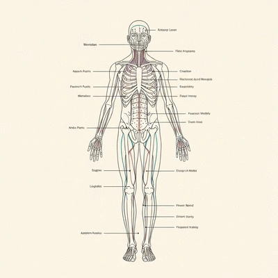 Akupunktur Punkte und Meridiane