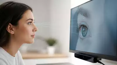 Lifestyle image showcasing eye tracking technology