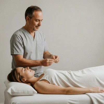 Akupunktur Therapie in Aktion