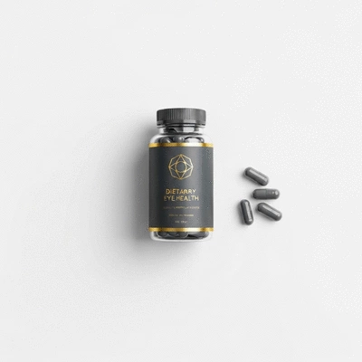 Product mockup of dietary supplements for eye health