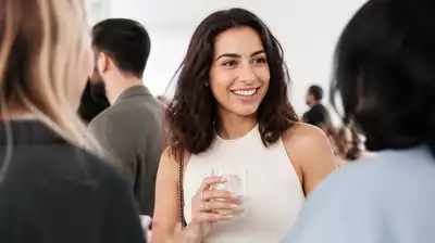 User participating in a social event