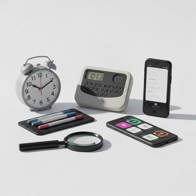 Hilfsmittel zur Verbesserung der Selbstständigkeit bei Sehbehinderung