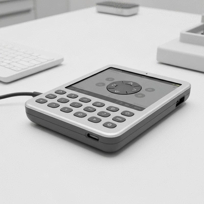 Close-up of assistive technology for visually impaired