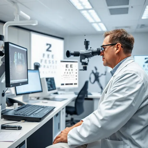 Modern eye health research and technology showcase